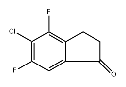 5-chloro-4,6-difluoro-2,3-dihydro-1H-inden-1-one Struktur