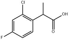 Benzeneacetic acid, 2-chloro-4-fluoro-α-methyl- Struktur