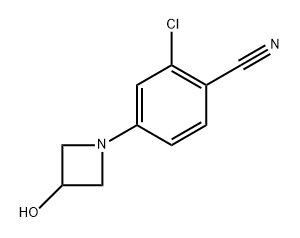 2-chloro-4-(3-hydroxyazetidin-1-yl)benzonitrile Struktur