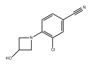 3-chloro-4-(3-hydroxyazetidin-1-yl)benzonitrile Struktur