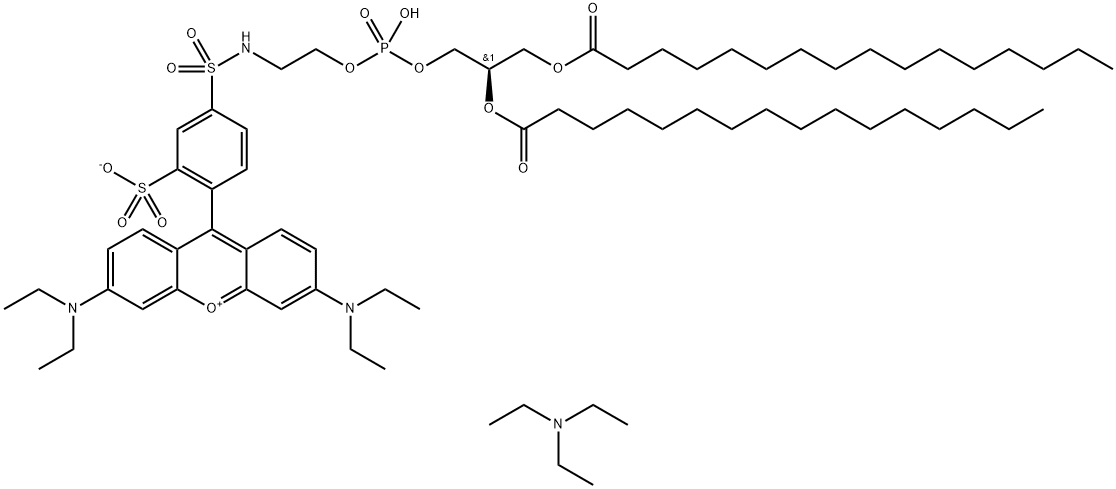 RhodaMine DHPE [RhodaMine B 1,2-dihexadecanoyl-sn-glycero-3- phosphoethanolaMine, triethylaMMoniuM salt] Struktur