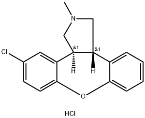 1H-Dibenz[2,3:6,7]oxepino[4,5-c]pyrrole, 5-chloro-2,3,3a,12b-tetrahydro-2-methyl-, hydrochloride (1:1), (3aR,12bR)-rel- Struktur