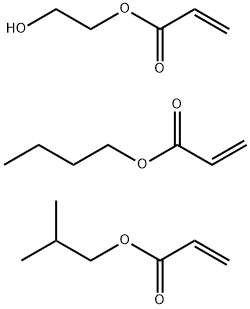 2-Propenoic acid, butyl ester polymer with 2-hydroxyethyl 2-propenoate and 2-methylpropyl 2-propenoate Struktur