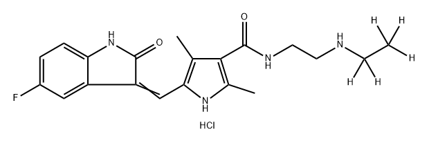 [2H5]-N-Desethylsunitinib hydrochloride Struktur