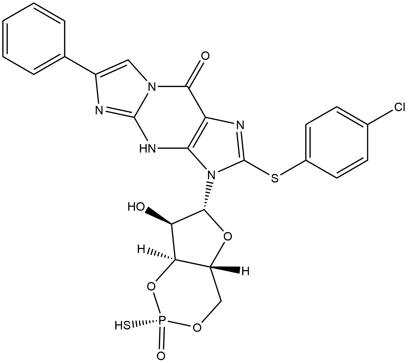 Sp-8-pCPT-PET-cGMPS Struktur