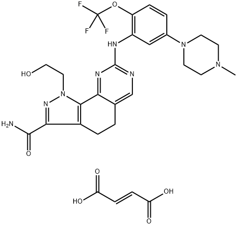 Onvansertib fumarate Struktur