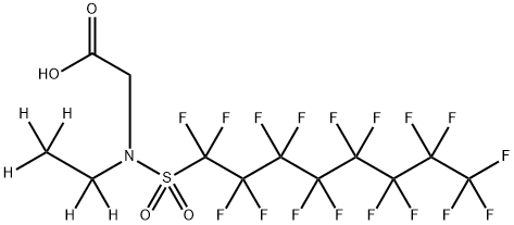 N-Ethylperfluoro-1-n-octanesulfonamidoacetic acid-d5 Struktur