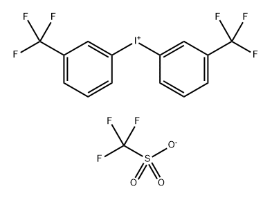 Bis(3-(trifluoromethyl)phenyl)iodonium trifluoromethanesulfonate Struktur