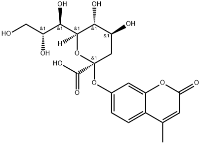 4-Methylumbelliferyl3-deoxy-D-glycero-a-D-galacto-2-nonulosonicacid Struktur