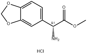 methyl (R)-2-amino-2-(benzo[d][1,3]dioxol-5-yl)acetate hydrochloride Struktur