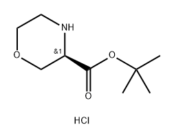 3-Morpholinecarboxylic acid, 1,1-dimethylethylester,hydrochloride,(3R)- Struktur