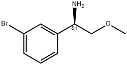 Benzenemethanamine, 3-bromo-α-(methoxymethyl)-, (αR)- Struktur