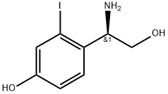 4-(1-amino-2-hydroxyethyl)-3-iodophenol Struktur