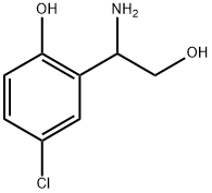 2-(1-amino-2-hydroxyethyl)-4-chlorophenol Struktur