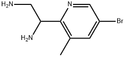 1-(5-bromo-3-methylpyridin-2-yl)ethane-1,2-diamine Struktur