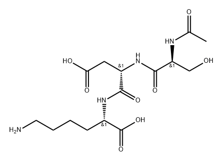 seryl-aspartyl lysine acetylated Struktur