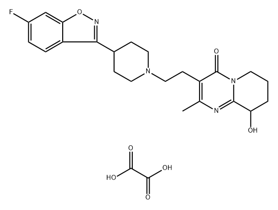 4H-Pyrido[1,2-a]pyrimidin-4-one, 3-[2-[4-(6-fluoro-1,2-benzisoxazol-3-yl)-1-piperidinyl]ethyl]-6,7,8,9-tetrahydro-9-hydroxy-2-methyl-, ethanedioate (1:1)