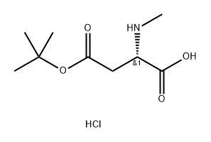 L-Aspartic acid, N-methyl-, 4-(1,1-dimethylethyl) ester, hydrochloride (1:1) Struktur