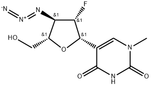 1-methyl-5-(3-azido-2,3-dideoxy-2-fluoro-beta-arabinofuranosyl)uracil Struktur