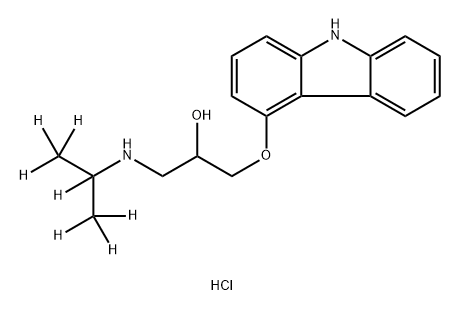 (±)-Carazolol-d7 HCl (iso-propyl-d7) Struktur