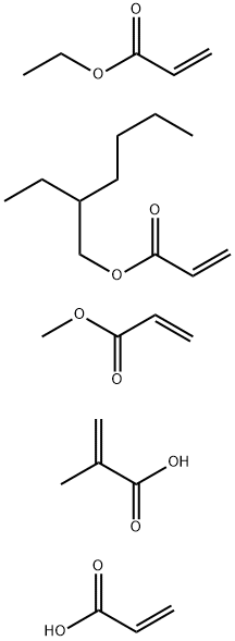 2-Propenoic acid, 2-methyl-, polymer with 2-ethylhexyl 2-propenoate, ethyl 2-propenoate, methyl 2-propenoate and 2-propenoic acid Struktur