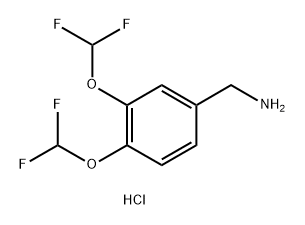 Benzenemethanamine, 3,4-bis(difluoromethoxy)-, hydrochloride (1:1) Struktur