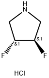 Pyrrolidine, 3,4-difluoro-, hydrochloride (1:1), (3R,4R)- Struktur