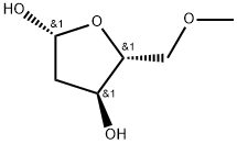 β-D-erythro-Pentofuranose, 2-deoxy-5-O-methyl- Struktur