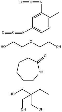 1,3-Propanediol, 2-ethyl-2-(hydroxymethyl)-, polymer with 2,4-diisocyanato-1-methylbenzene and 2,2'-oxybis[ethanol], caprolactam-blocked Struktur