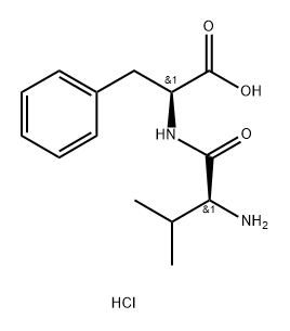 2-(2-amino-3-methylbutanamido)-3-phenylpropanoic acid hydrochloride Struktur