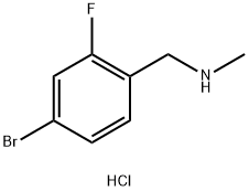 1-(4-bromo-2-fluorophenyl)-N-methylmethanamine Struktur