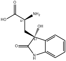 1H-Indole-3-propanoic acid, α-amino-2,3-dihydro-3-hydroxy-2-oxo-, (αS,3R)- Struktur