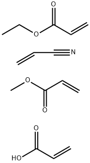 2-Propenoic acid polymer with ethyl 2-propenoate, methyl 2-propenoate and 2-propene-nitrile, ammonium salt Struktur