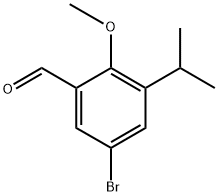 5-bromo-3-isopropyl-2-methoxybenzaldehyde Struktur