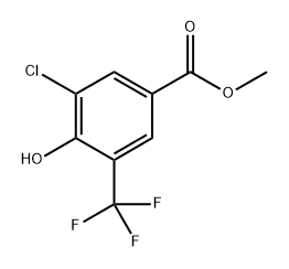 Methyl 3-chloro-4-hydroxy-5-(trifluoromethyl)benzoate Struktur