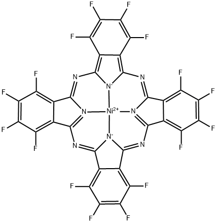 Nickel(II) hexadecafluoroophthalocyanine Struktur