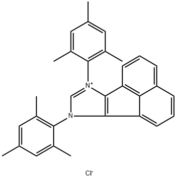 7H-Acenaphth[1,2-d]imidazolium, 7,9-bis(2,4,6-trimethylphenyl)-, chloride (1:1) Struktur