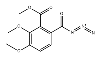 Benzoic acid, 6-(azidocarbonyl)-2,3-dimethoxy-, methyl ester Struktur