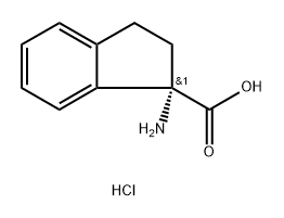 (S)-1-Amino-2,3-dihydro-1H-indene-1-carboxylic acid hydrochloride Struktur