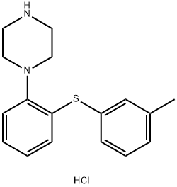 Piperazine, 1-[2-[(3-methylphenyl)thio]phenyl]-, hydrochloride (1:1) Struktur