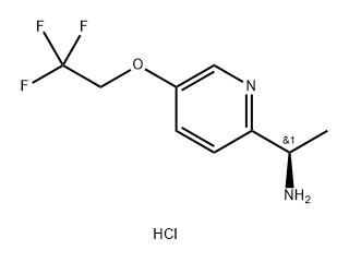 2-Pyridinemethanamine,α-methyl-5-(2,2,2-trifluoroethoxy)-,hydrochloride(1:1),(αR)- Struktur