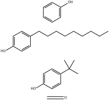 Formaldehyde, polymer with 4-(1,1-dimethylethyl)phenol, 4-nonylphenol and phenol Struktur