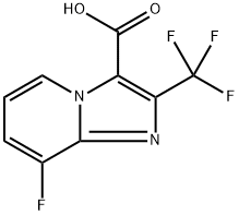 8-fluoro-2-(trifluoromethyl)imidazo[1,2-a]pyridine-3-carboxylic acid Struktur