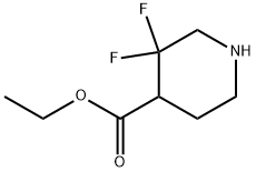 4-Piperidinecarboxylic acid, 3,3-difluoro-,ethyl ester Struktur