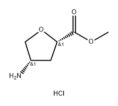 (2S,4S)-Methyl 4-aminotetrahydrofuran-2-carboxylate hydrochloride Struktur