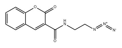 2H-1-Benzopyran-3-carboxamide, N-(2-azidoethyl)-2-oxo- Struktur