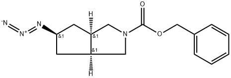 Cyclopenta[c]pyrrole-2(1H)-carboxylic acid, 5-azidohexahydro-, phenylmethyl ester, (3aα,5β,6aα)- (9CI) Struktur