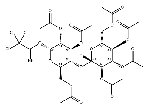 α-D-Cellobiose Heptaacetate Trichloroacetimidate Struktur