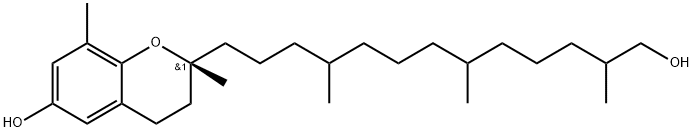 2H-1-Benzopyran-2-tridecanol, 3,4-dihydro-6-hydroxy(-β,ζ,κ,2,8-pentamethyl)-, (2R)- Struktur