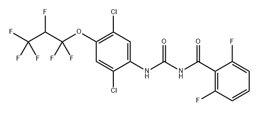 Benzamide, N-[[[2,5-dichloro-4-(1,1,2,3,3,3-hexafluoropropoxy)phenyl]amino]carbonyl]-2,6-difluoro-, (-)- Struktur